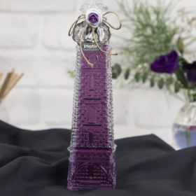 Platin 300 ml. Balıkesir Saat Kulesi Cam Şişe Balıkesir Geceleri Kolonyası
